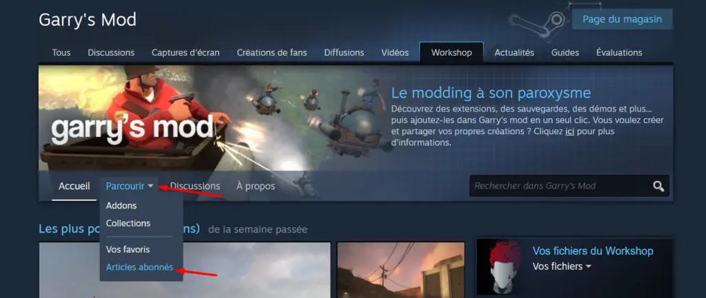 Se désabonner de tous les addons